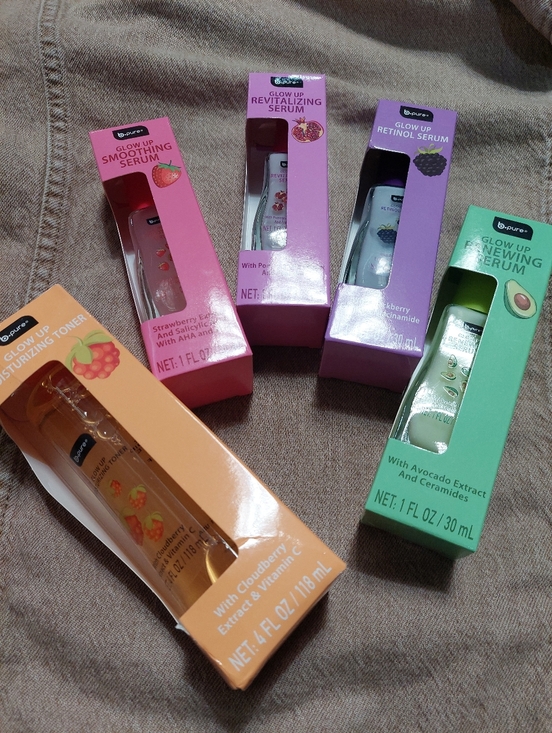 B pure Other - 5 Pcs Bpure GLOW UP Serum And Moisturizing Set B Pure Retinol Toner Extract